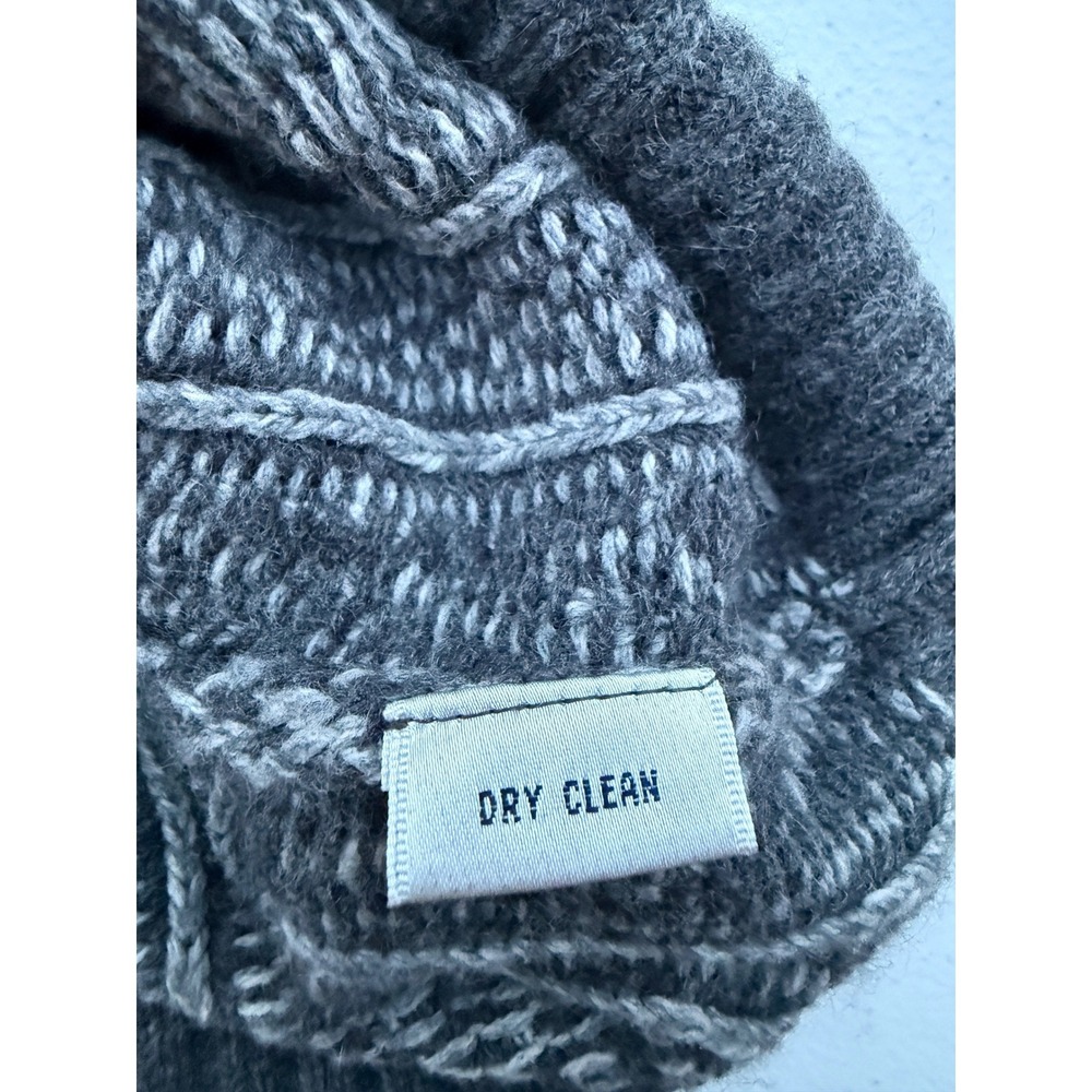 Turnbury Mens Grey Sweater Chevron Cotton Cashmere Size L Australia Quiet Luxury - Picture 8 of 13